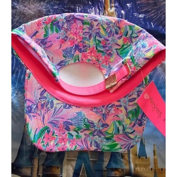 Disney‎ Parks Lilly Pulitzer Hat Dreamin Minnie Daisy Pink One Size Baseball Cap - Picture 2 of 3